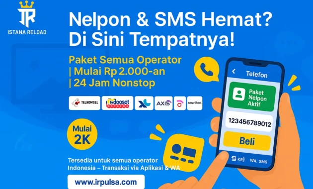 Harga Paket Nelpon & SMS Termurah di Istana Reload